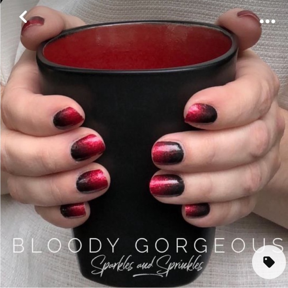 *Retired* Color Street: Bloody Gorgeous | Halloween Goth Red Black Glitter - Picture 5 of 16